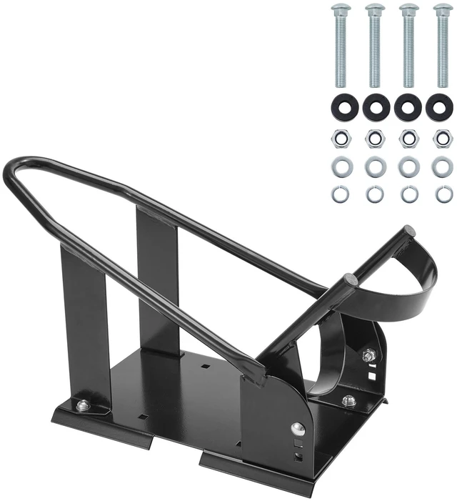 Alt view image 16 of 16 - VEVOR Motorcycle Wheel Chock, 1800 lbs Capacity Wheel Cradle Holder, Heavy-duty Steel Motorcycle Front Wheel Stand with 3 Adjustable Holes, For 15"-21" Off-Road Motorcycles, Standard Motorcycles