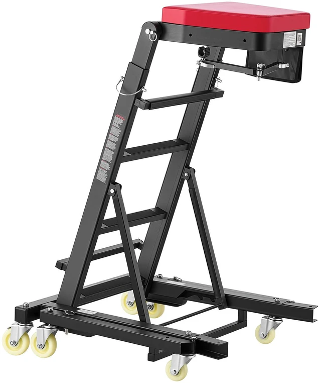 Main image of VEVOR Top Automotive Creeper 48"-64" Adjustable with Folding Mechanical Arm, Foldable High Top Engine Creeper, 400LBS Heavy-Duty Support, Stable H-Shaped Base, 6-Wheel Smooth Rolling for Auto Repair