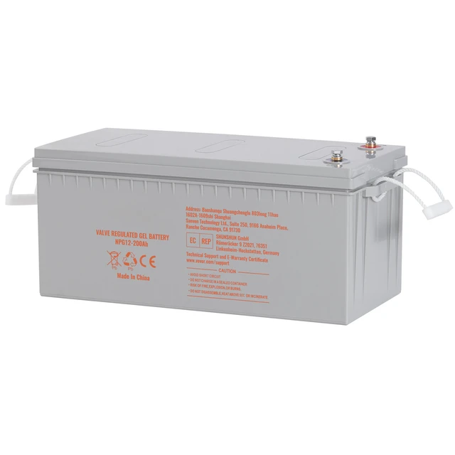 Alt view image 16 of 16 - VEVOR Deep Cycle Battery, 12V 200 AH, AGM Marine Rechargeable Battery, High Self-Discharge Rate 1400A Current, for RV Solar Marine Off-Grid Applications UPS Backup Power System, Tested to UL Standards