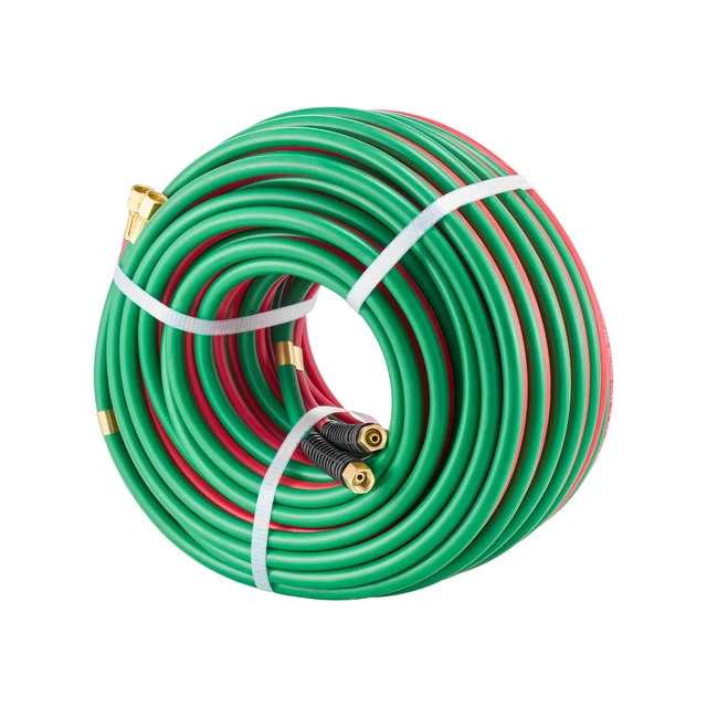 Alt view image 15 of 15 - Oxygen Acetylene Hose, 1/4-Inch x 100FT Oxy Acetylene Hose with 9/16"-18 B Fitting, 300PSI T Grade Welding Cutting Torch Twin Hose, Compatible with Oxygen, Acetylene, Propane and Other Fuel Gases