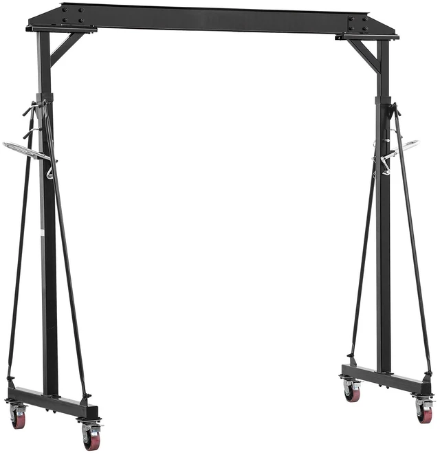 Main image of VEVOR Adjustable Gantry Crane, 2200 lbs Capacity, Portable Shop Lift Hoist with 95.7" to 142.9" Height Adjustable, Locking Wheels, Steel Construction, for Factory, Warehouse, Auto Repair, Frame Only