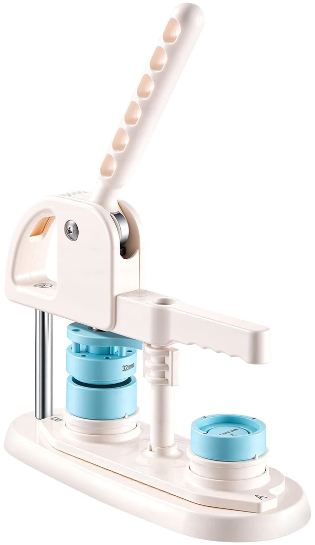 Main image of VEVOR Button Maker Machine, 1.25" / 32 mm, Quick-Change Plastic Pin Maker with 100pcs Button Parts, Circle Cutter and Magic Book, Reinforced Ergonomic Handle, for DIY Badges, Pins, Key Chains