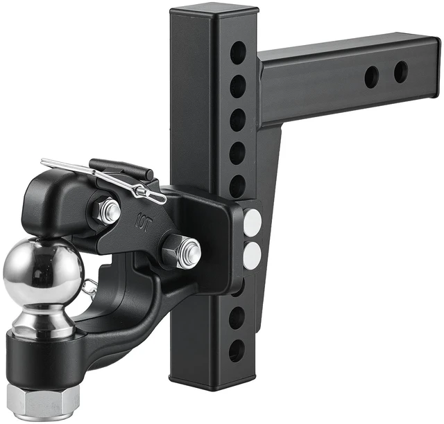 Main image of VEVOR Pintle Hook, 2-5/16 in Ball 20000 lbs Towing Capacity Pintle Hitch, for Trucks, Trailers, and Heavy-Duty Towing, Fits 2 in Receiver, Combines Hitch Ball & Hook Functions, Flexible Connection