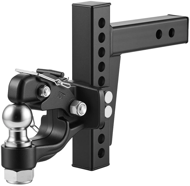Main image of VEVOR Pintle Hook, 2 in Ball 20000 lbs Max. Towing Capacity Pintle Hitch, for Trucks, Trailers, and Heavy-Duty Towing, Fits 2 in Receiver, Combines Hitch Ball & Hook Functions, Flexible Connection