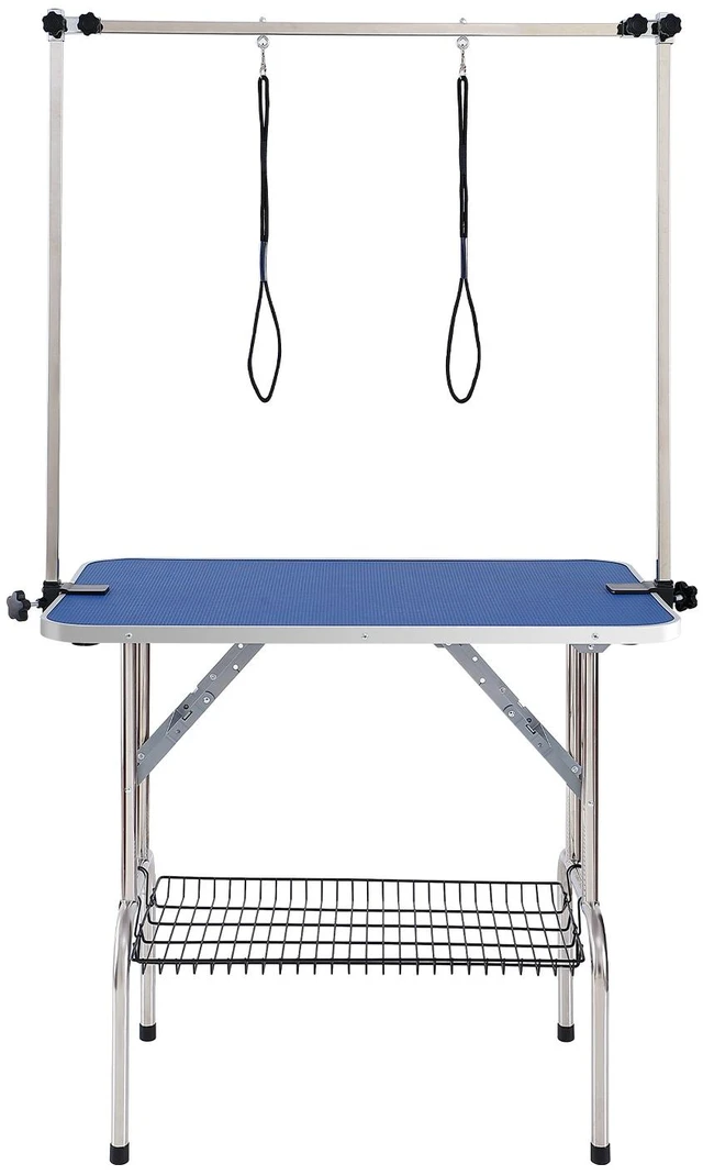 Alt view image 15 of 15 - VEVOR Pet Grooming Table Two Arms with Clamp, 36''x24'' Dog Grooming Station, Foldable Pets Grooming Stand for Medium and Small Dogs, Free No Sit Haunch Holder with Grooming Loop, Bearing 330lbs