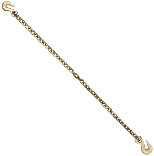 Alt view image 15 of 15 - VEVOR Binder Chain G80 Tie Down Tow Chain with Two Hooks 3/8" x 10.3' 7100 lbs