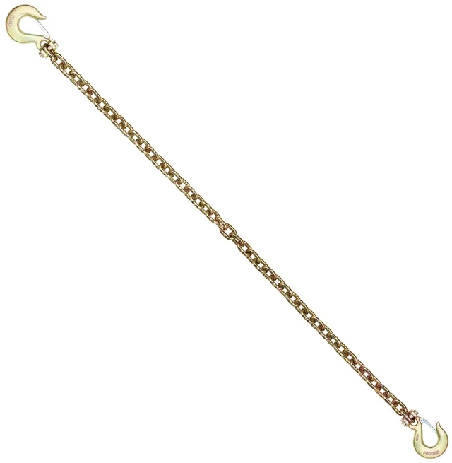 Alt view image 9 of 9 - VEVOR Binder Chain G80 Tie Down Tow Chain with Hooks 3/8"x10.3' 2 Pack 7100 lbs