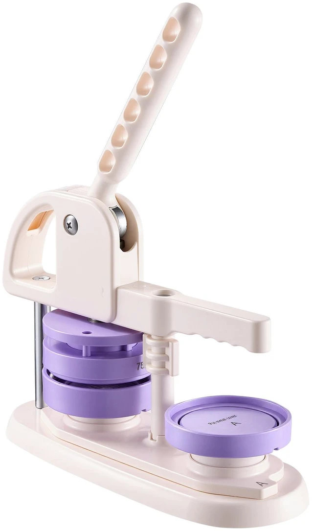 Main image of VEVOR Button Maker Machine, 2.25"/3"(58/75 mm), Quick-Change Plastic Pin Maker with 200pcs Button Parts, Circle Cutter and Magic Book, Reinforced Handle, for DIY Badges, Pins, Key Chains
