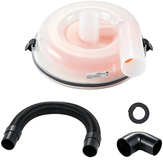 Main image of VEVOR Cyclone Dust Separator Kit, 2 & 2-1/2 inch Vacuum Dust Collector, for Woodworking and Shop Wet/Dry Vacuums, Fits Standard 5 Gallon Buckets (Exclude), Elbow Adapter & 3ft Hose, Translucent