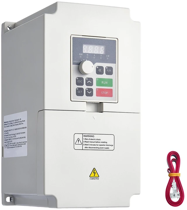 Main image of VEVOR 7.5HP 5.5KW 25A VFD, Single/3-Phase 220V Input to 3-Phase 220V Output, 02000Hz Variable Frequency Drive, Built-in PID for Constant Pressure Water Supply, Precision Motor Speed Control