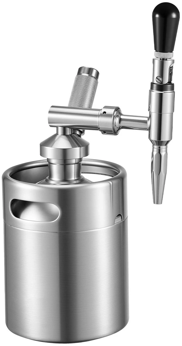 Main image of VEVOR Nitro Cold Brew Coffee Maker 68 oz Nitrogen Dispenser System, Home Brew Coffee Keg, Portable Nitrogen Infuser with Dispenser and Pressure Relieving Valve, Gift for Coffee Lovers