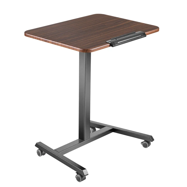 Alt view image 2 of 2 - VEVOR Standing Desk, Adjustable Height Mobile Stand Up Desk with Tilting Desktop, 25.6 x 19 in Small Computer Sit Stand Rolling Workstation with 4 Casters, 33 lbs Capacity, Ideal for Home Office
