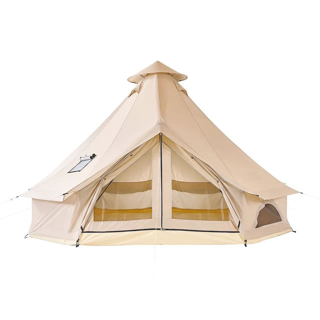 Alt view image 8 of 8 - VEVOR Oxford Bell Tent, 4 Seasons 16.4 ft Yurt Tent for Camping with Stove Jack, Waterproof Breathable Holds up to 7 People with Zipped Detachable Floor, Family Camping Glamping Outdoor Hunting Party