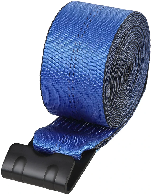 Alt view image 16 of 16 - VEVOR Winch Straps, 4" x 30', 6000 lbs Load Capacity, 18000 lbs Breaking Strength, Truck Straps with Flat Hook, Flatbed Tie Downs Cargo Control for Trailers, Farms, Rescues, Tree Saver, Blue (10 Pack)