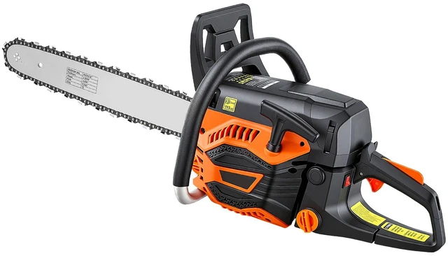 Main image of VEVOR Gas Powered Chainsaw 18 Inch 52CC 2.55HP 2 Stroke Engine Gas Chainsaw, for Wood Cutting, Tree Trimming & Land Clearing, Throttle-Synced Choke, Power Chain Saw with Non-Slip Handle & Dual Tanks
