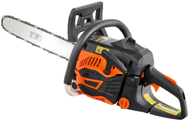 Main image of VEVOR Gas Powered Chainsaw 16 Inch 40CC 2.15HP 2 Stroke Engine Gas Chainsaw, for Wood Cutting, Tree Trimming & Land Clearing, Throttle-Synced Choke, Power Chain Saw with Non-Slip Handle & Dual Tanks