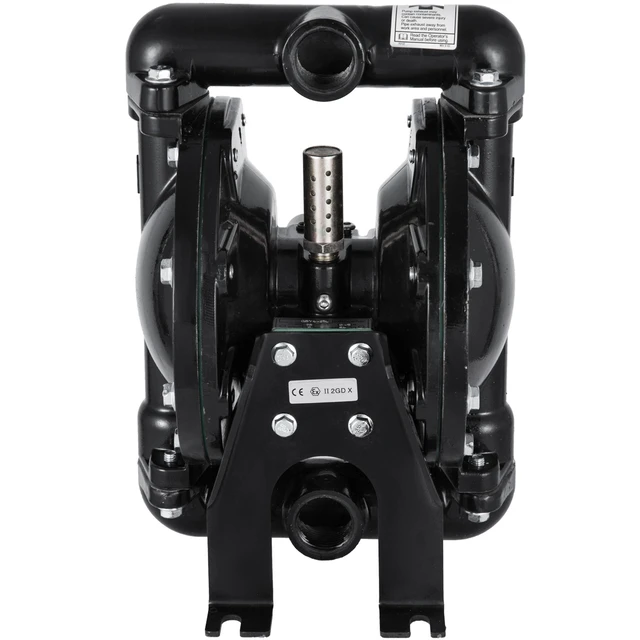Alt view image 8 of 8 - Air-Operated Double Diaphragm Pump 1 inch Inlet Outlet Aluminum 35 GPM Max 120PSI, Nitrile Diaphragm, QBY4-25L-1inch-35