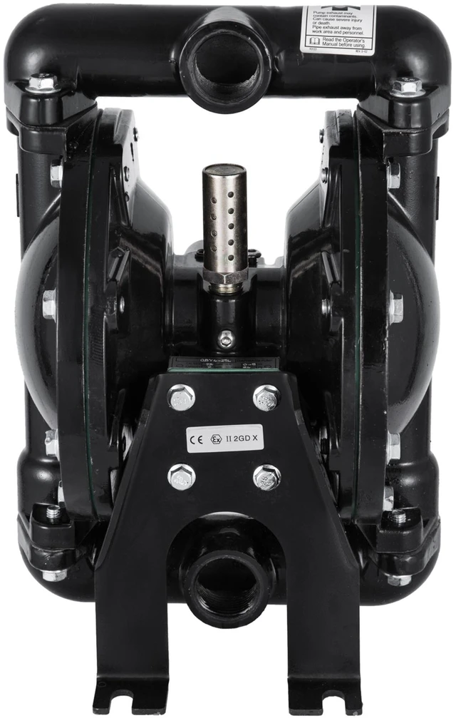 Alt view image 8 of 8 - Air-Operated Double Diaphragm Pump 1 inch Inlet Outlet Aluminum 24 GPM Max 120PSI for Industrial Use