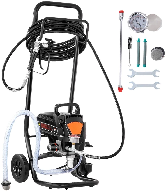 Alt view image 10 of 10 - Stand Airless Paint Sprayer, 950W 3000PSI High Efficiency Electric Airless Sprayer With Cart, Paint Sprayers for Home Interior and Exterior Furniture and Fences, Fine And Even Painting Effect