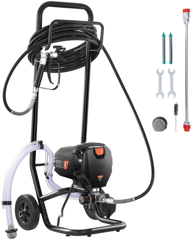 Alt view image 15 of 15 - 750W Stand Airless Paint Sprayer, 3000PSI High Efficiency Electric Airless Sprayer With Cart, Paint Sprayers for Home Interior and Exterior Furniture and Fences, Fine And Even Painting Effect