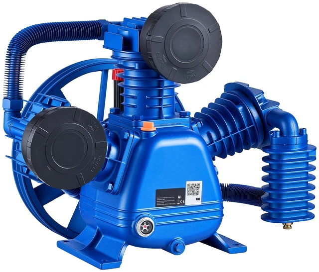 Main image of VEVOR Air Compressor Pump Head, 5HP 14.9CFM, 3-Cylinder Oil Lubricated Air Compressor Pump Head, Dual Stage Cast Iron Replacement Head with Max 175PSI Pressure for Woodworking Auto Repair