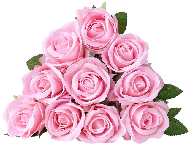 Main image of VEVOR Artificial Flowers Bulk Pink Roses 60 PCS Silk Faux Flowers Stems, for Vase, Table Centerpieces, Weddings, Parties, Bouquets, Home Decor and DIY Floral Arrangements, Realistic Fake Flower