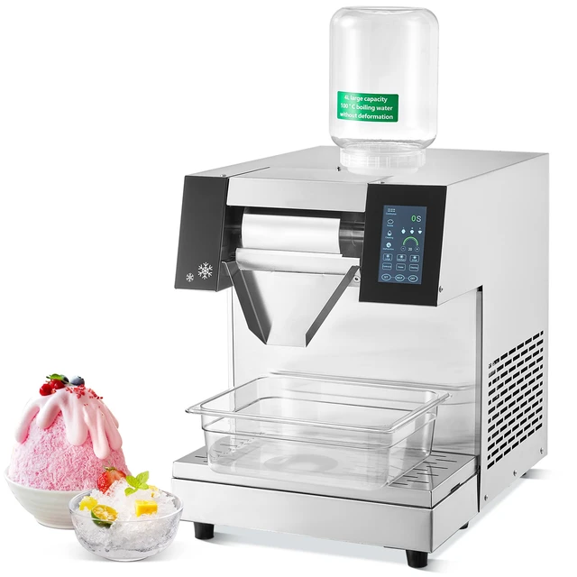 Alt view image 8 of 8 - Commercial Snowflake Ice Machine, 573LBS/24H Snowflake Ice Maker, Stainless Steel Ice Shaver Machine, Electric Snow Cone Maker, Air Cooling System for Rapid Heat Dissipation, for Bakery, Cafe