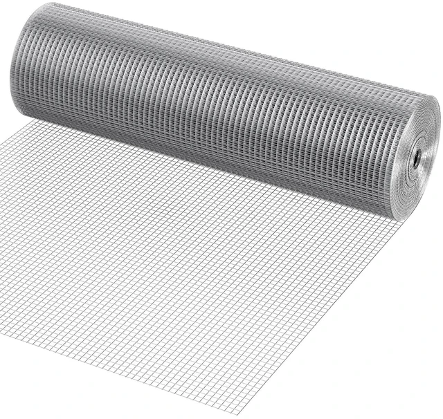 Main image of VEVOR Hardware Cloth 1/2 inch 36 inch x 100 ft 19 Gauge Chicken Wire Fence, Hot-Dip Galvanized After Welding Metal Wire Mesh Roll, Garden Plant Welded Fencing Roll Supports Poultry Netting Cage Fence