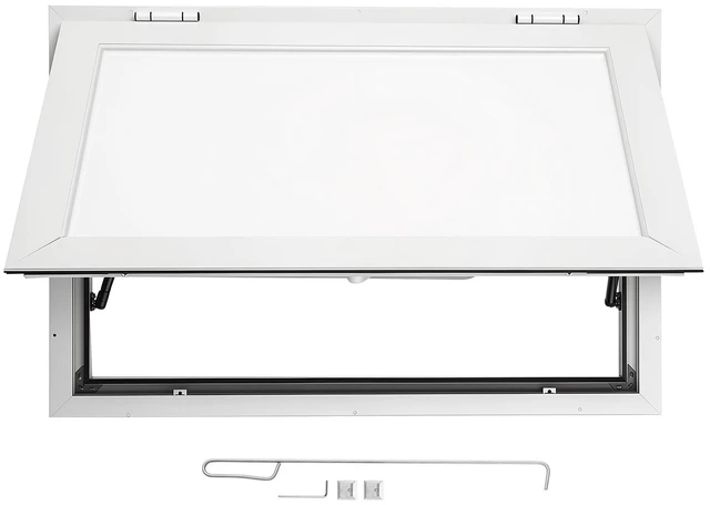 Main image of VEVOR Concession Window 36x24 in Aluminum Alloy Frame Service Window, for Food Truck, Up to 85 Degrees Stand Serving Windows with Awning Door and Drag Hook, Rainwater Resistant for Concession Trailer