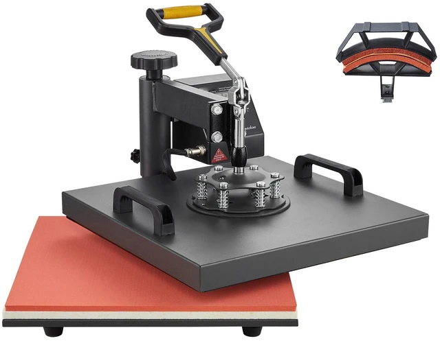 Alt view image 15 of 15 - Heat Press Machine, 15 x 15 inch, 2 in 1 Heat Transfer Machine with Hat Press, 360° Swing Away T-Shirt Pressing, Digital Precise Control, Fast Even Heating for T-Shirts/Hats/Caps, Black