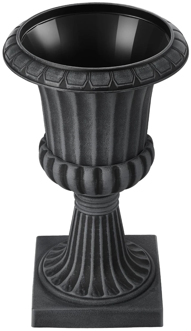 Main image of VEVOR Plastic Urn Planters 13.78"x22.83" 2 PCS Gray Classic Urn Flower Pot, for Wedding, Party, Event, Home, Stage, Garden, Balcony, and Patio Decoration, Front Porch Planters, Indoor & Outdoor Vase