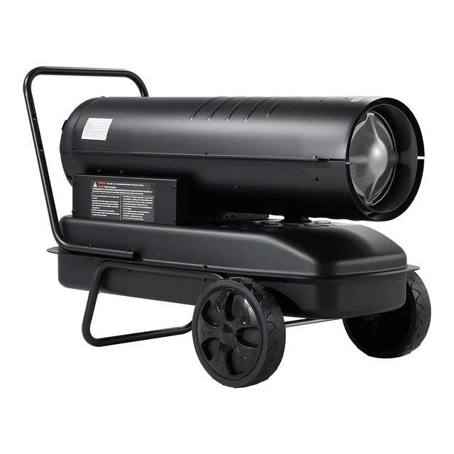 Alt view image 8 of 8 - 125000 BTU Forced Air Kerosene Diesel Heater, Portable Torpedo Space Heater with Wheels & Adjustable Temp, Blower-Type for Jobsite/Garage/Warehouse/Workshop Construction /Outdoor Heating,Black