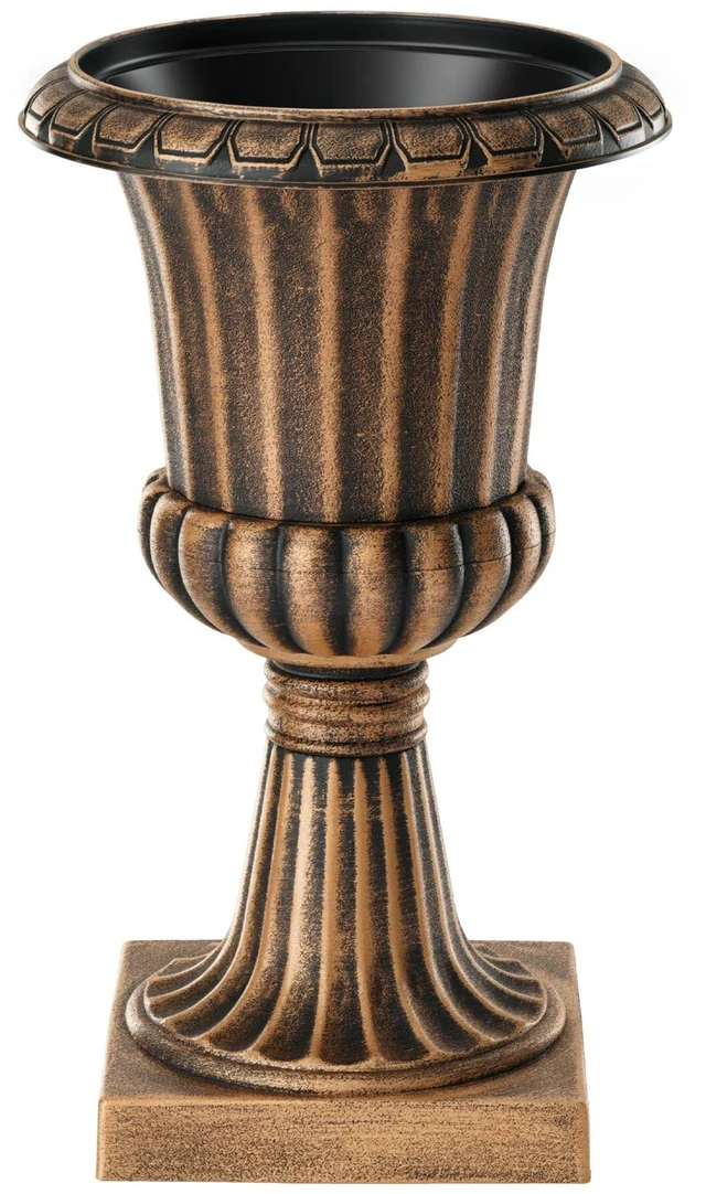 Main image of VEVOR Plastic Urn Planters 13.78"x22.83" 2 PCS Brass Classic Urn Flower Pot, for Wedding, Party, Event, Home, Stage, Garden, Balcony, and Patio Decoration, Front Porch Planters, Indoor & Outdoor Vase