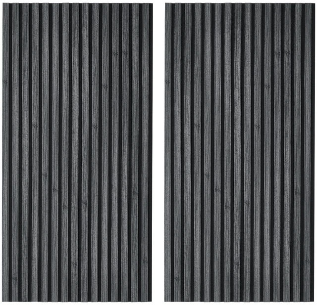 Main image of VEVOR Wood Wall Panels, 47.2 x 23.6 in, Acoustic Slat Panels, Black Oak, Sound Absorbing for Living Rooms, Bedrooms, Offices, Studios, Interior Wall Decor, MDF & PET Construction, Screw Kit, 6-Pack