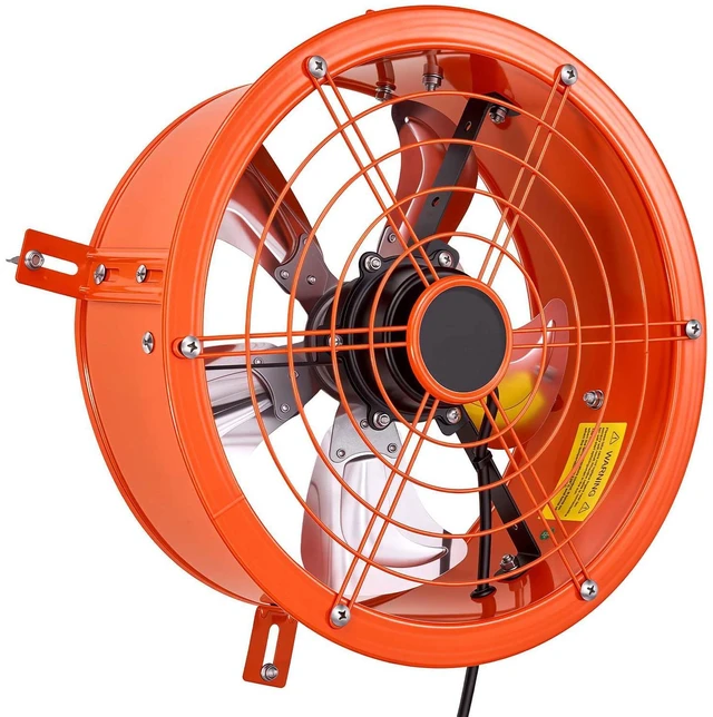 Main image of VEVOR Gable Mount Fan, 12 inch Solar Attic Vent Exhaust Fan Carbon Steel, 900 CFM Cooling and Ventilation for Roof, Greenhouse, Garage, Shop, Small Spaces, with Thermostat and Power Adapter, Orange