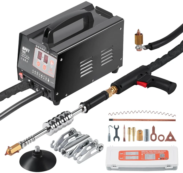 Alt view image 10 of 10 - VEVOR Stud Welder Dent Repair Kit 220V 3KW Spot Welder Dent Puller with 7 Modes