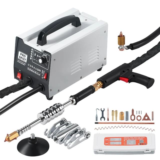 Alt view image 15 of 15 - VEVOR Stud Welder Dent Repair Kit Spot Welding Dent Puller Machine with 7 Modes