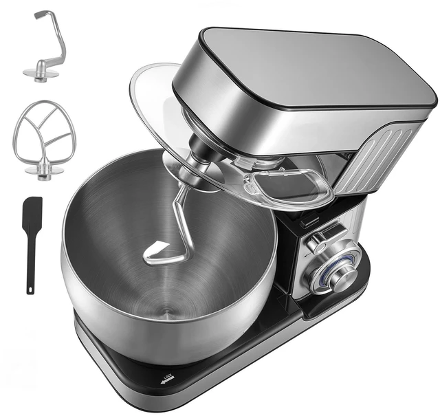 Main image of VEVOR 7.4 Qt Tilt Head Stand Mixer 500W Electric Dough Mixer, 6 Speeds with Pulse Food Kitchen Mixer with Stainless Steel Bowl, Splash Guard, Dough Hook, Whisk, Beater, for Baking Mixing