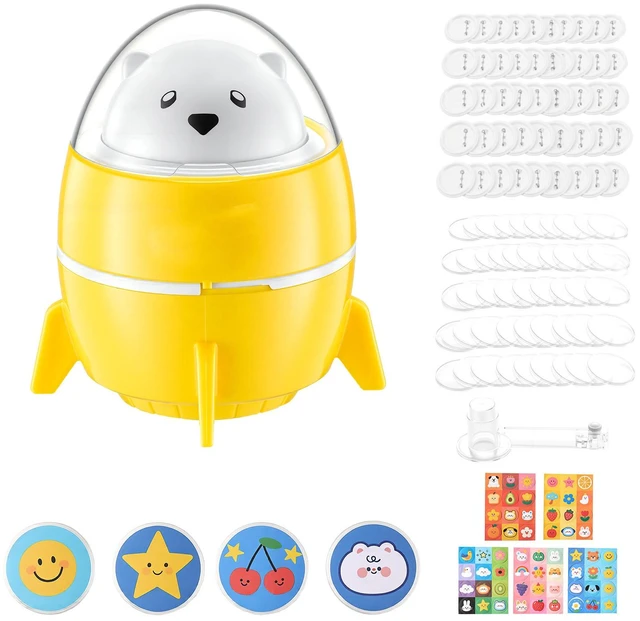 Main image of VEVOR Button Maker Machine, 2.25" / 58 mm, Plastic Pin Badge Maker with 50pcs Button Parts and Pre-Printed Pattern Paper, Circle Cutter, Compact Body, for Home DIY, School Events, Birthday Present