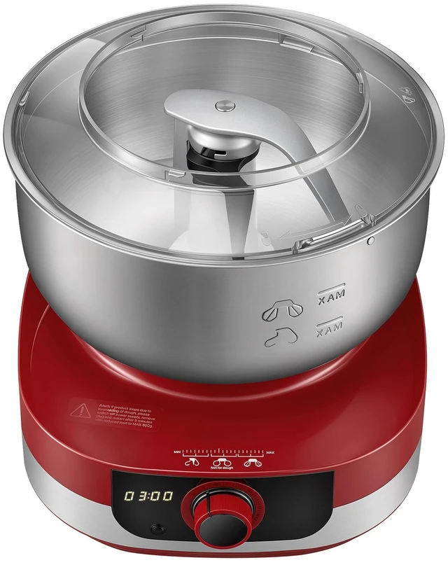 Main image of VEVOR 5.3 Qt Electric Dough Maker 500W Stand Mixer Removable Lid, Stepless Speed Adjustment Food Kitchen Mixer with Stainless Steel Bowl, Dough Hook, Whisk, Beater, for Pizza Bread Pasta Mochi