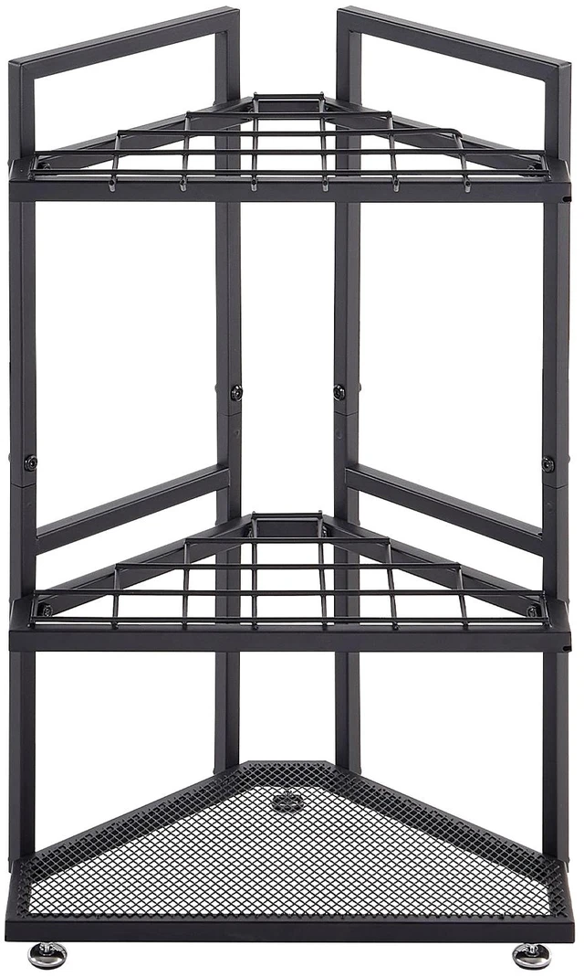 Main image of VEVOR Garden Tool Organizer for Corner, 17 Slots, Metal Garage Storage Rack, for Rakes/Shovels/Brooms, Yard Utility Tool Holder for Shed/Outdoor/Lawn Organization, Heavy-Duty Steel, with Hooks, Black