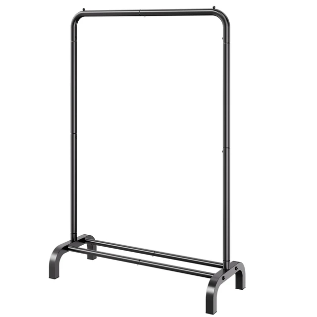 Alt view image 8 of 8 - Clothes Rack, Heavy Duty Clothing Garment Rack with Hanging Rod and Bottom Storage Area, Clothing Rack for Bedroom Guest Room