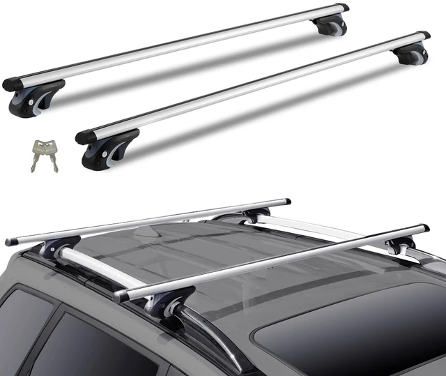 Alt view image 16 of 16 - VEVOR Universal Roof Rack Cross Bars, 54" Aluminum Roof Rack Crossbars, Fit Existing Raised Side Rail with Gap, 200 lbs Load Capacity, Adjustable Crossbars with Locks, for SUVs, Sedans, and Vans