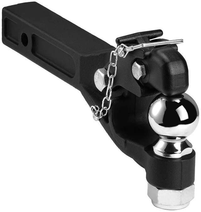 Alt view image 15 of 15 - VEVOR Pintle Hitch 2-inch Receiver Hook for 2.5 to 3 inches Lunette Ring 20000 lbs