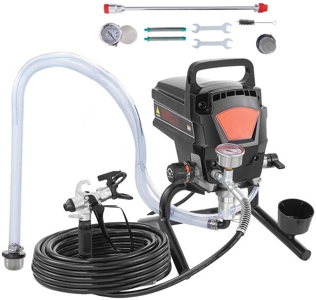 Alt view image 15 of 15 - 950W Stand Airless Paint Sprayer, 3000PSI High Efficiency Electric Airless Sprayer, Handheld Paint Sprayers for Home Interior and Exterior Furniture and Fences, Fine And Even Painting Effect