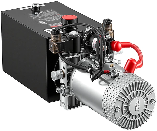 Main image of VEVOR 6 Quart Hydraulic Pump, Double Acting Hydraulic Trailer Pump, 3200PSI Max Relief Pressure, 0.91GPM Flow Rate, DC12V 1.6KW Power Unit for Dump Trailer Car Lifting (Horizontal Installation)