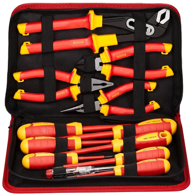 Alt view image 10 of 10 - VEVOR Insulated Screwdriver Set 12-Piece Insulated Tool Set for Electricians 1000V