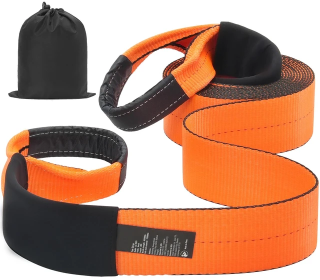 Alt view image 15 of 15 - VEVOR Recovery Tow Strap 4" x 30', 46,500 lbs Break Strength, Triple Reinforced Loop Straps, Tree Saver, Off Road Towing and Recovery, Extreme Weather Resistance, Protective Sleeves & Storage Bag