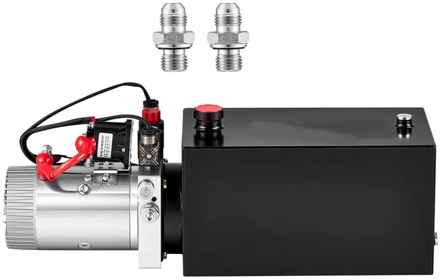 Main image of VEVOR 10 Quart Hydraulic Pump, Double Acting Hydraulic Trailer Pump, 3200PSI Max Relief Pressure, 0.91GPM Flow Rate, DC12V 1.6KW Power Unit for Dump Trailer Car Lifting (Horizontal Installation)