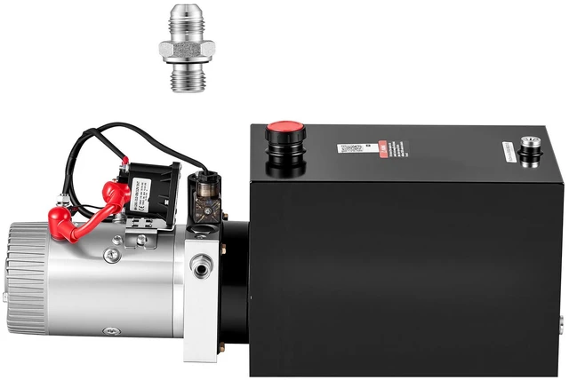 Main image of VEVOR 12 Quart Hydraulic Pump, Single Acting Hydraulic Power Unit, 3200 PSI Max Relief Pressure, 0.91 GPM Flow Rate, DC12V 1.6KW Power Unit for Dump Trailer Car Lifting (Horizontal Installation)